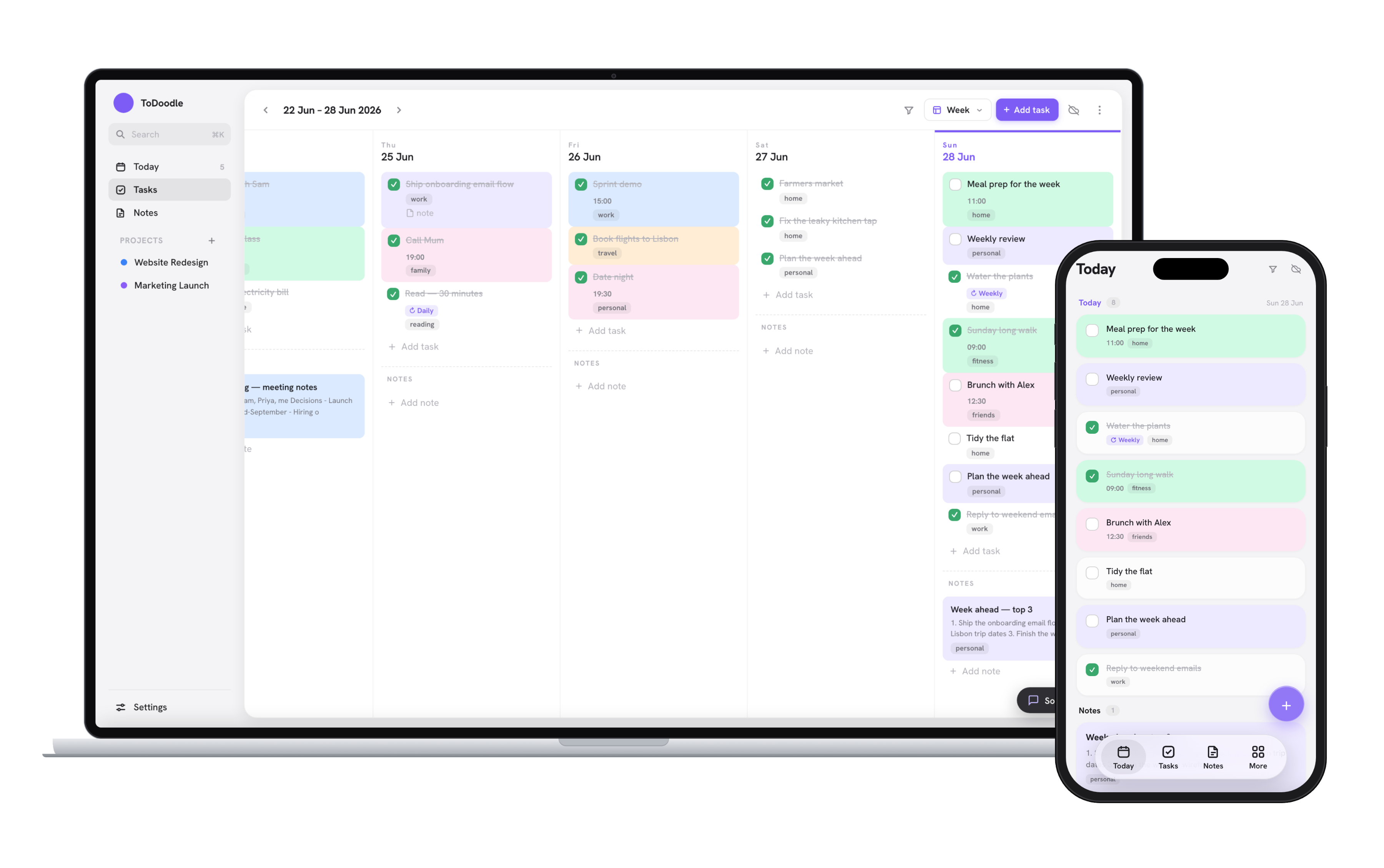 Screenshot of ToDoodle